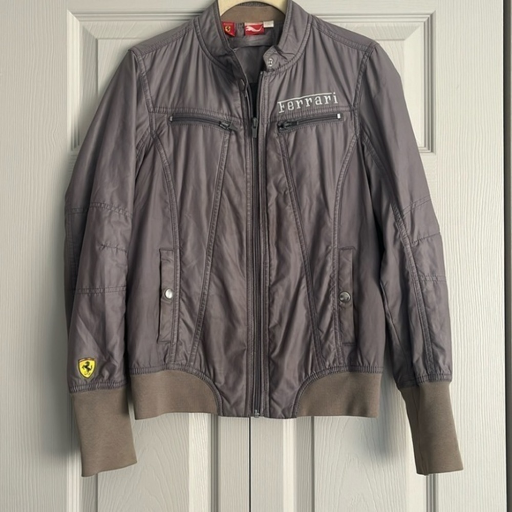 PUMA x Ferrari‎ Women’s Gray Moto Lightweight Jacket Size XS